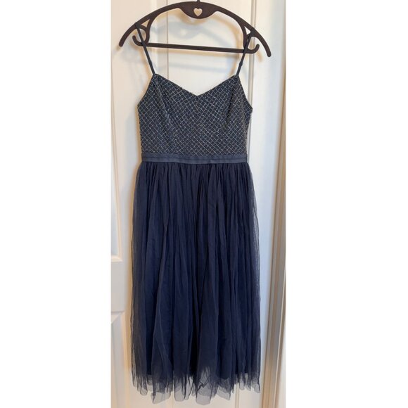 Needle & Thread Dresses & Skirts - Needle & Thread Coppelia Ballet Dress Navy Beaded Tulle Size 4